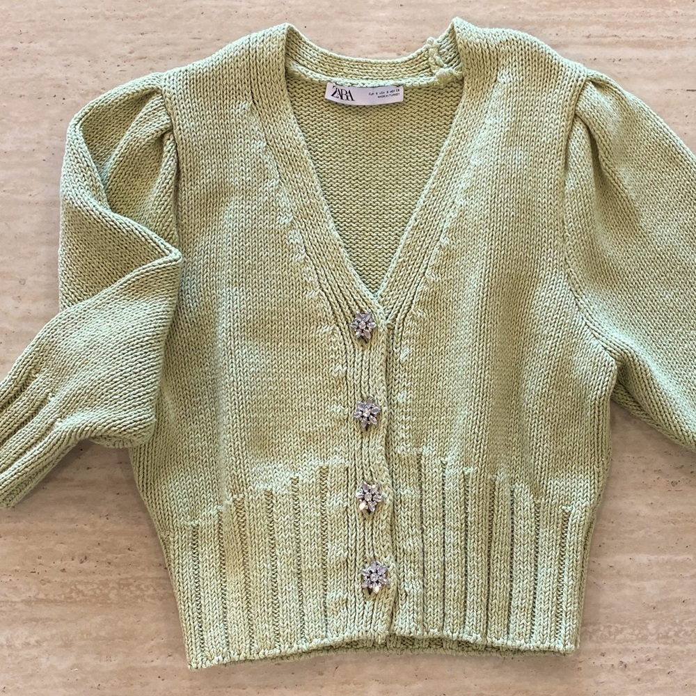 NWT Zara cardigan with jewel bottom size S